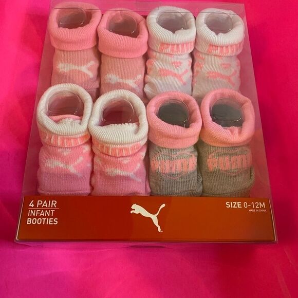🎁🛍Puma 4 Pairs of infant booties Size: 0-12 M - Picture 7 of 7